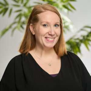 A headshot of Kim Gunson smiling