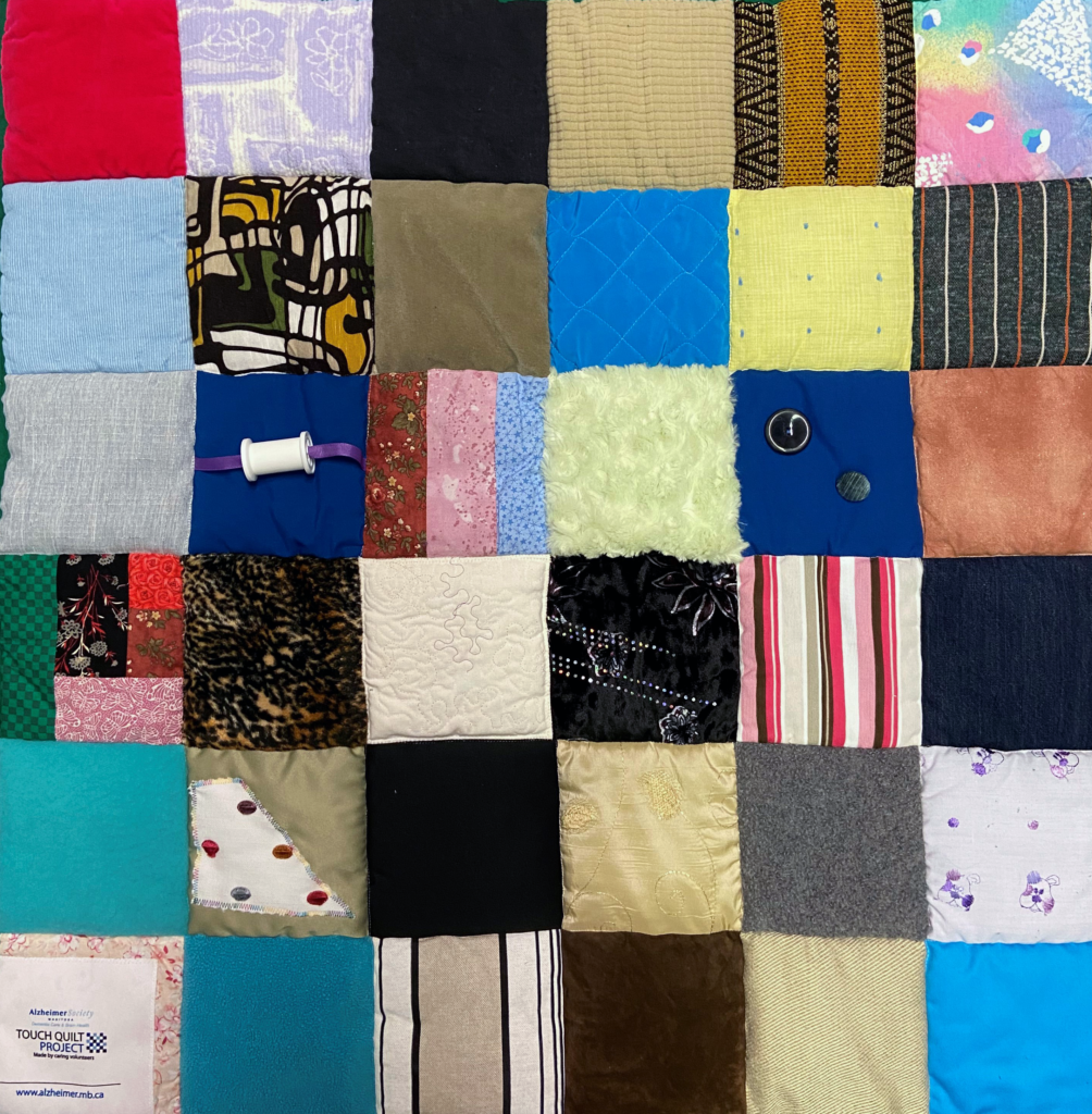 Touch quilts for dementia
